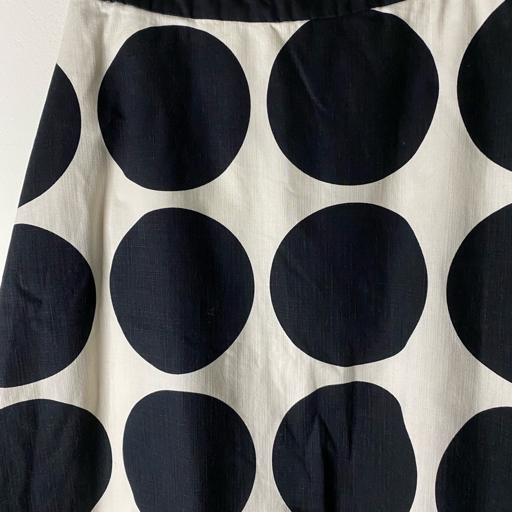 Boden Black and White Polka Dot A-Line Skirt, Size 6 - Picture 3 of 6